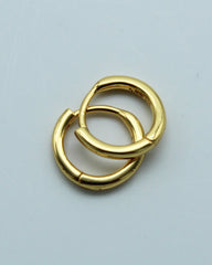 AMBER GOLD HOOP EARRINGS