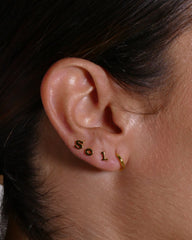 AMBER GOLD HOOP EARRINGS