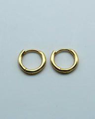 AMBER GOLD HOOP EARRINGS