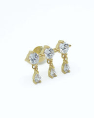 Bianca Gold Stud Earrings