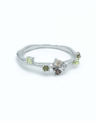 ANILLO FLORA PLATA - NIEVE-Anillos