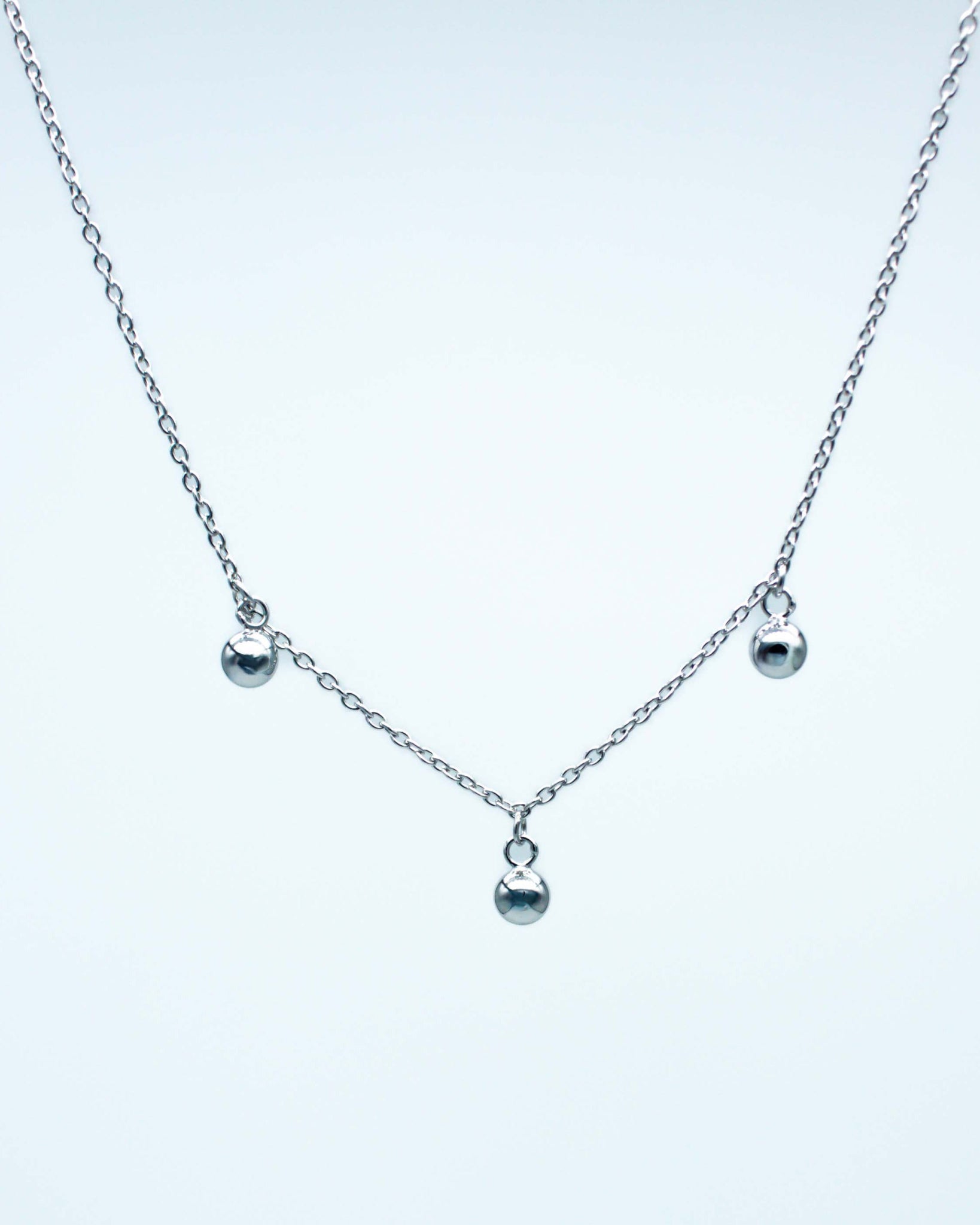 COLLAR LILA PLATA - NIEVE-Collares