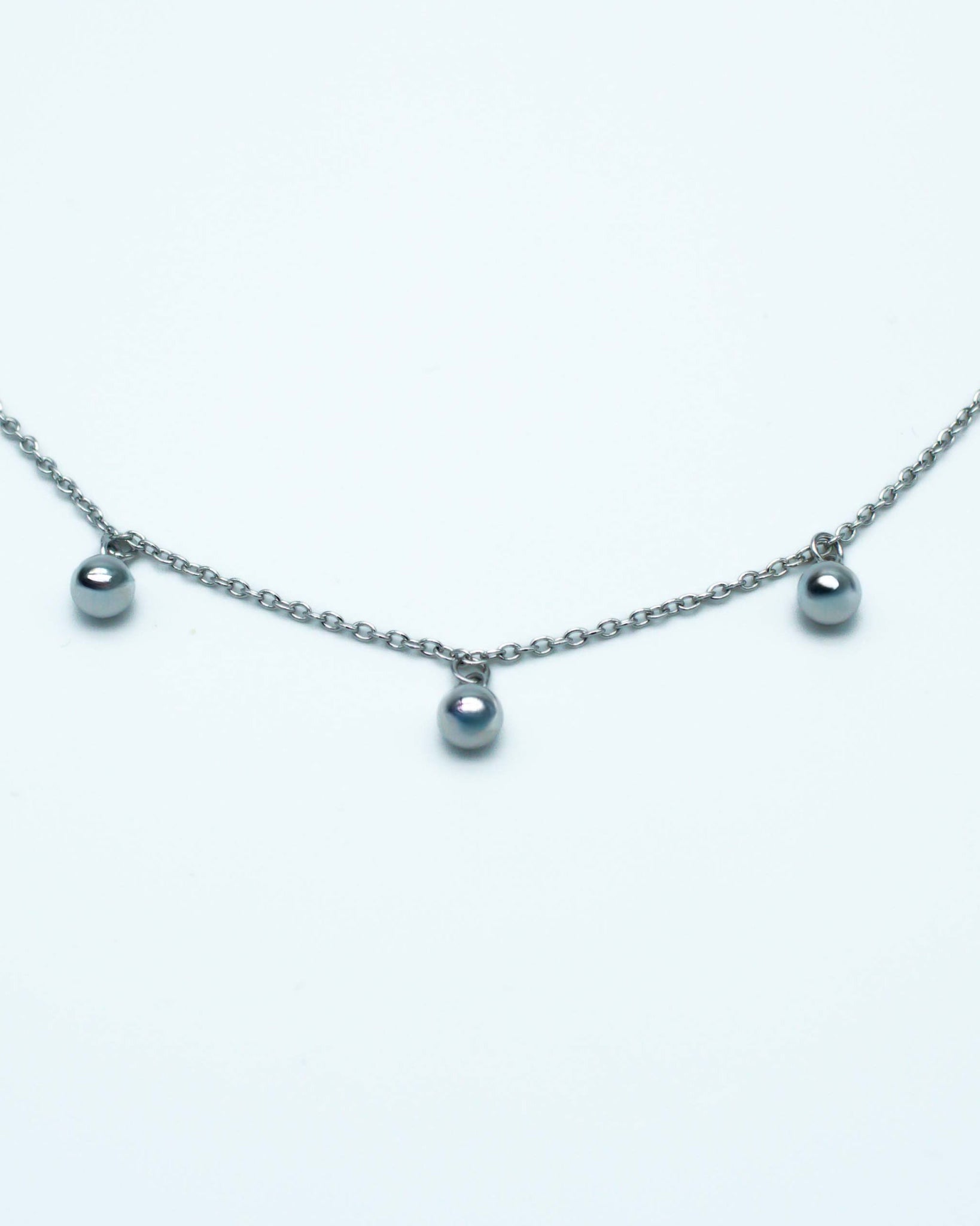 COLLAR LILA PLATA - NIEVE-Collares